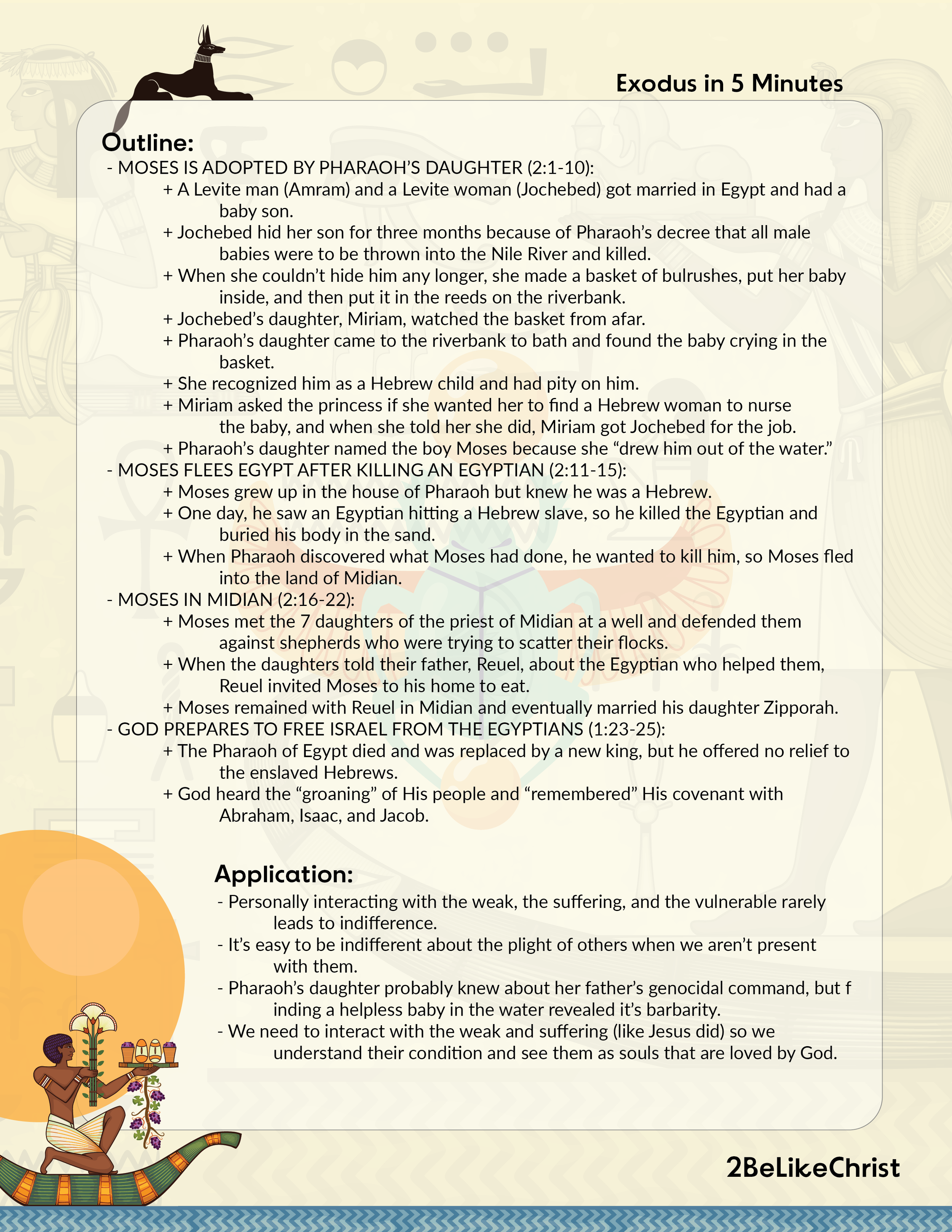 Exodus 2 Summary: A Concise Overview in 5 Minutes — 2BeLikeChrist